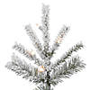 Vickerman 8.5' Flocked Sierra Fir Slim Artificial Christmas Tree, Warm White LED Dura-Lit lights Image 1