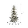 Vickerman 8.5' Flocked Sierra Fir Slim Artificial Christmas Tree, Warm White LED Dura-Lit lights Image 2