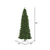 Vickerman 8.5' Oregon Fir Slim Artificial Christmas Tree, Wide Angle Single Mold Warm White LED Lights Image 3