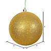 Vickerman 8" Gold Glitter Ball Ornament Image 1