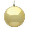 Vickerman 8" Gold Shiny Ball Ornament Image 1