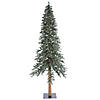 Vickerman 8' Natural Bark Alpine Artificial Christmas Tree, Clear Dura-lit Lights Image 1