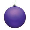 Vickerman 8" Purple Matte Ball Ornament Image 1