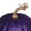 Vickerman 8" Purple Pumpkins Assorted Set of 3.  Image 1