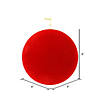 Vickerman 8" Red Flocked Ball Ornament Image 1