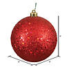 Vickerman 8" Red Sequin Ball Ornament Image 2