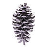Vickerman 8" Snowy Glitter Pinecone Ornament, 2 per bag. Image 1