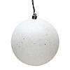 Vickerman 8" White Sequin Ball Ornament Image 1