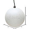 Vickerman 8" White Sequin Ball Ornament Image 1