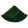 Vickerman 84" plush Emerald Green velvet Christmas tree skirt. Fully Lined; has a Tie Closure. Image 1
