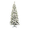 Vickerman 9.5' Flocked Pacific Pencil Artificial Christmas Tree, Unlit Image 1