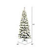 Vickerman 9.5' Flocked Pacific Pencil Artificial Christmas Tree, Unlit Image 3