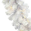 Vickerman 9' Crystal White Spruce Christmas Garland with Warm White LED Lights Image 1
