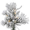 Vickerman 9' Flocked Alberta Artificial Christmas Tree, Pure White LED Lights Image 2