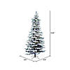 Vickerman 9' Flocked Utica Fir Slim Artificial Christmas Tree, Multi-Colored LED Lights Image 3