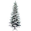 Vickerman 9' Flocked Utica Fir Slim Artificial Christmas Tree, Unlit Image 1