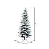 Vickerman 9' Flocked Utica Fir Slim Artificial Christmas Tree, Unlit Image 3