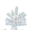 Vickerman 9' Flocked White Slim Artificial Christmas Tree, Unlit Image 2
