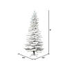 Vickerman 9' Flocked White Slim Artificial Christmas Tree, Unlit Image 3