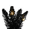 Vickerman 9' Proper 14" Flocked Black Fir Pre-Lit Garland, Dura-Lit Warm White LED Mini Lights. Image 3