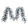 Vickerman 9' Proper 14" Flocked Jackson Pine Pre-Lit Artificial Garland with 100 Warm White Lights and 160 PVC Tips Image 1