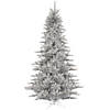 Vickerman 9' Silver Tinsel Fir Artificial Christmas Tree, Unlit Image 1