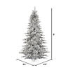 Vickerman 9' Silver Tinsel Fir Artificial Christmas Tree, Unlit Image 1