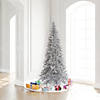 Vickerman 9' Silver Tinsel Fir Slim Artificial Christmas Tree, Unlit Image 1