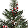 Vickerman 9' Snow Tipped Pine and Berry Artificial Christmas Garland, Warm White Dura-lit LED Mini Lights Image 1