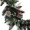 Vickerman 9' Snow Tipped Pine and Berry Artificial Christmas Garland, Warm White Dura-lit LED Mini Lights Image 2