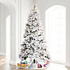 Vickerman 9' x 44" Slim Flocked Atka Pencil Artificial Christmas tree, Warm White Low Voltage 3MM LED Lights Image 2