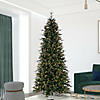 Vickerman 9' x 50" Douglas Fir Fir Artificial Slim Pre-Lit Christmas Tree, Warm White 3mm Low Voltage LED Wide Angle Lights. Image 1
