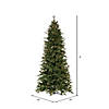 Vickerman 9' x 50" Douglas Fir Fir Artificial Slim Pre-Lit Christmas Tree, Warm White 3mm Low Voltage LED Wide Angle Lights. Image 3