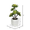Vickerman Artificial 13"Succulent, Cement Pot Image 2