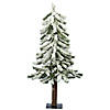 Vickerman Artificial 2' x 14" Flocked Alpine Christmas Tree, Unlit Image 1