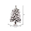 Vickerman Artificial 2' x 14" Flocked Alpine Christmas Tree, Unlit Image 1