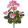 Vickerman Artificial 20" Pink Geranium Bush, 4 per Pack. Image 1