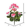 Vickerman Artificial 20" Pink Geranium Bush, 4 per Pack. Image 1
