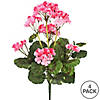 Vickerman Artificial 20" Pink Geranium Bush, 4 per Pack. Image 2