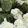 Vickerman Artificial 20" White Geranium Bush, 4 per Pack. Image 1
