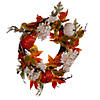 Vickerman Artificial 22" Orange Fall Pumpkin Hydrangea Wreath Image 4