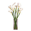 Vickerman Artificial 24" White Calla Lilys Image 1