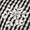 Vickerman Black and White Checkered With White Embroidered Reindeer 48" Christmas Tree Skirt Image 2