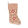 Vickerman Decorative Champagne Beaded  8" x 9" Stocking Image 1