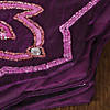 Vickerman Decorative Dark Purple Beaded 60" Christmas Tree Skirt Image 1