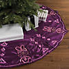 Vickerman Decorative Dark Purple Beaded 60" Christmas Tree Skirt Image 3
