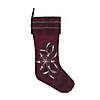 Vickerman Decorative Dark Red Beaded 8" x 19" Stocking Image 1
