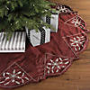Vickerman Decorative Dark Red Beaded Silver Sparkle Collection 60" Christmas Tree Skirt Image 3
