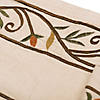 Vickerman Ecru Embroidered Leaf Border 12" x 60" Table Runner Image 1