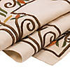 Vickerman Ecru Embroidered Leaf Border 12" x 60" Table Runner Image 2